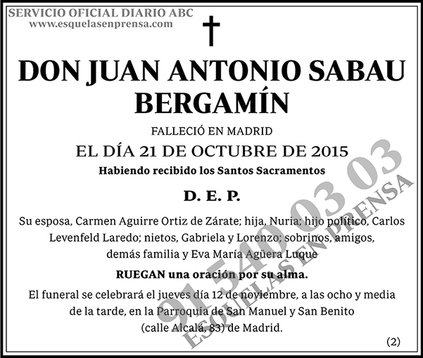 Juan Antonio Sabau Bergamín